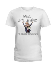 Wine With Dewine 3 Ladies T-Shirt thumbnail