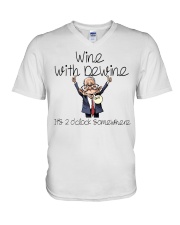 Wine With Dewine 3 V-Neck T-Shirt thumbnail