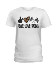 Peace Love Racing Ladies T-Shirt tile