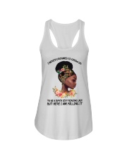 Black Girl Loves Books Ladies Flowy Tank tile