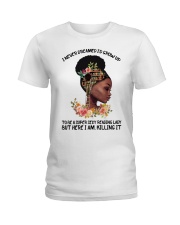 Black Girl Loves Books Ladies T-Shirt front