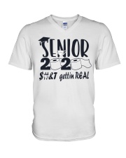 Senior 2020 Getting Real V-Neck T-Shirt thumbnail