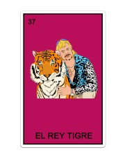 Tiger King Loteria Sticker tile