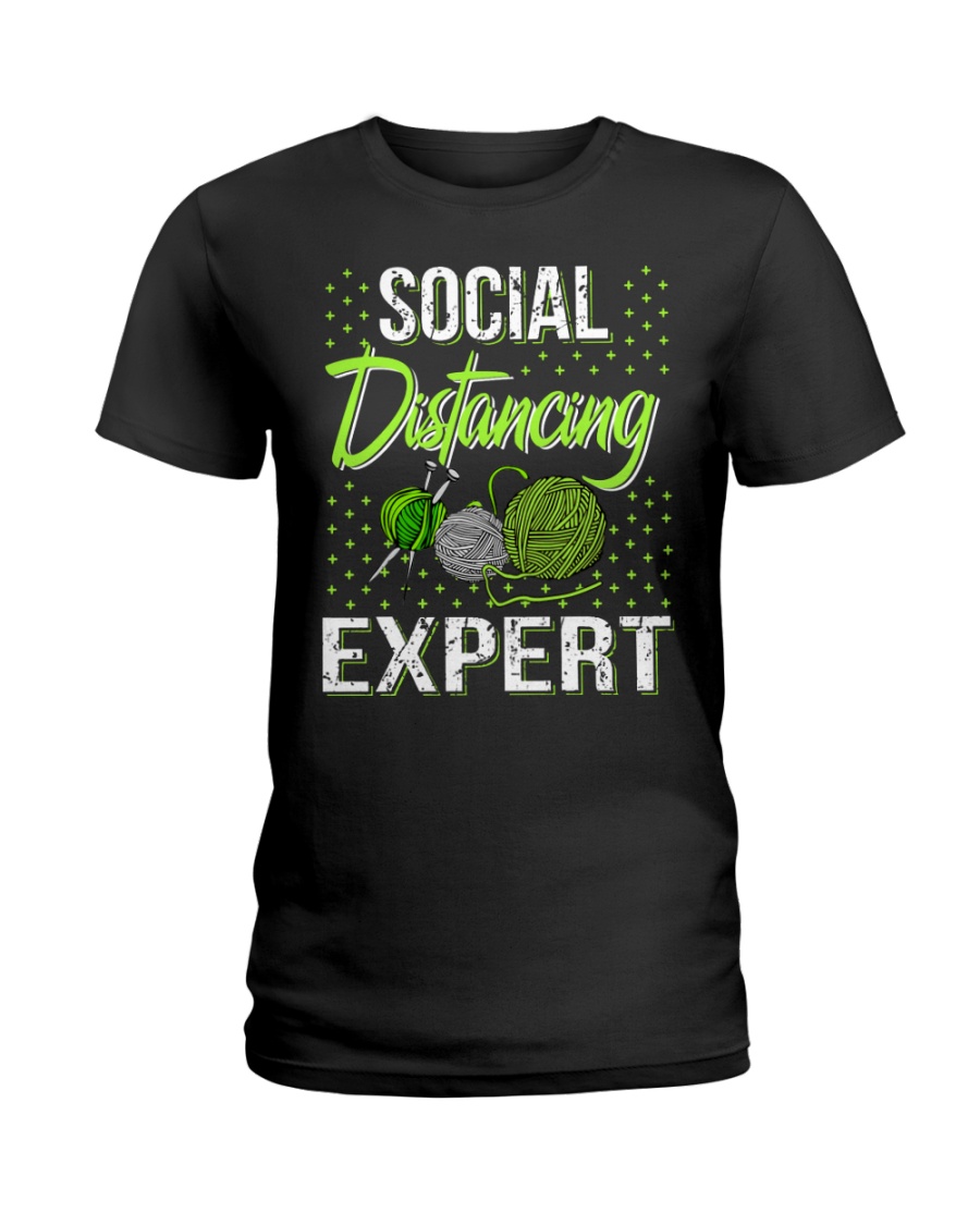 Social Distancing Expert Girl Ladies T-Shirt