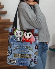Beetlejuice Overalls All-over Tote aos-all-over-tote-lifestyle-front-09