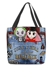 Beetlejuice Overalls All-over Tote front