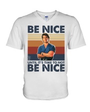 Be Nice V-Neck T-Shirt tile