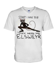 They Need Me Elsweyr V-Neck T-Shirt thumbnail