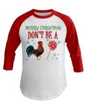 Merry Xmas Chicken Baseball Tee front