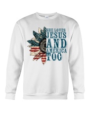Love Jesus And USA Crewneck Sweatshirt tile