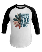 Love Jesus And USA Baseball Tee tile