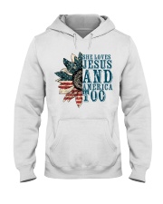 Love Jesus And USA Hooded Sweatshirt tile