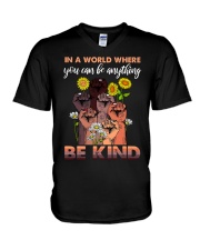 You Can Be Anything BK V-Neck T-Shirt tile