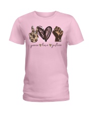 Peace Love Justice 2 Ladies T-Shirt front