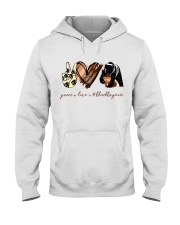 Peace Love Black Boy Mom Hooded Sweatshirt tile