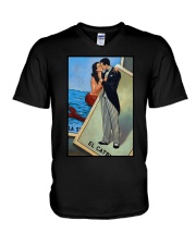 Kissing Loteria V-Neck T-Shirt tile