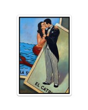 Kissing Loteria Sticker tile
