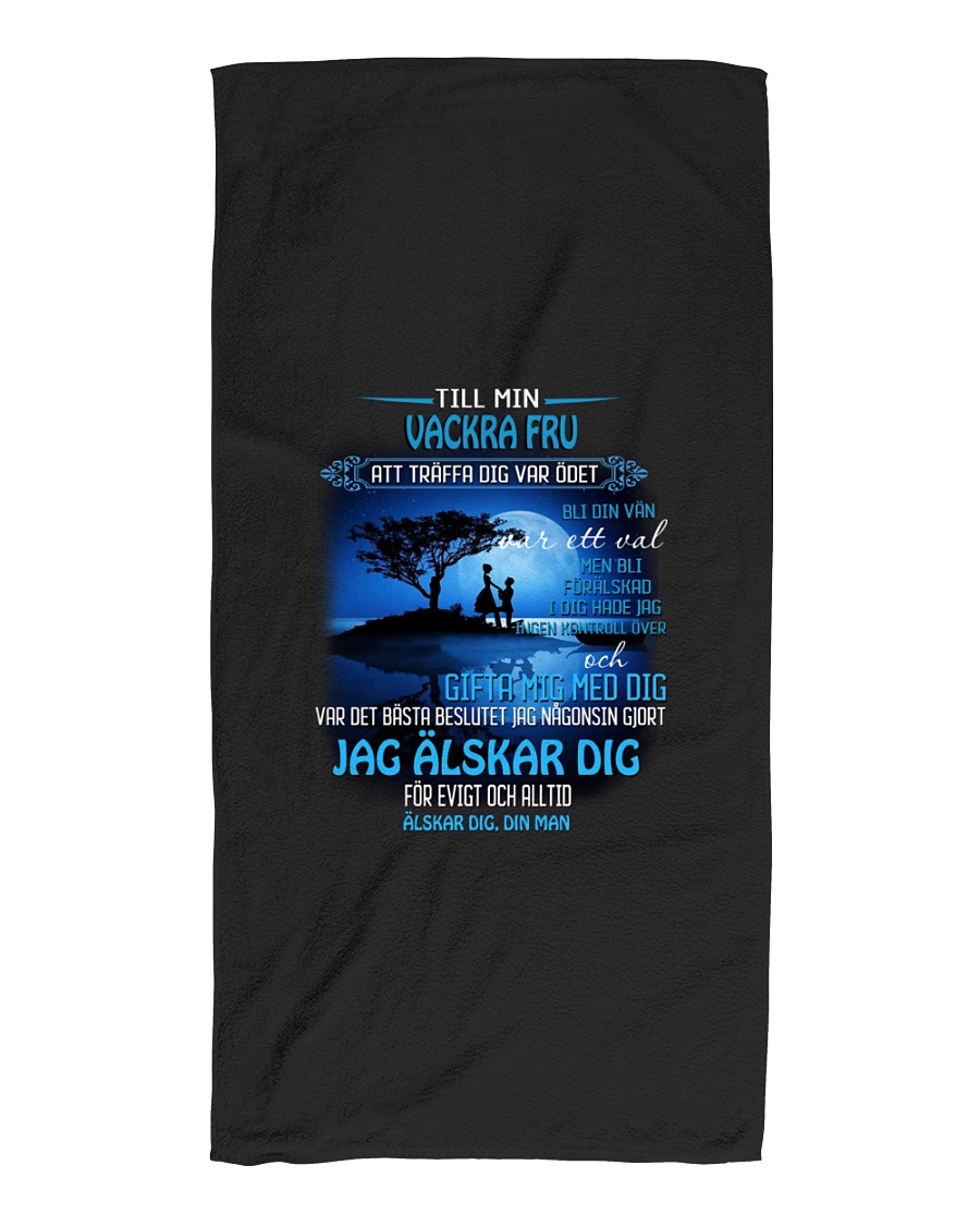 til min vackra fru Beach Towel