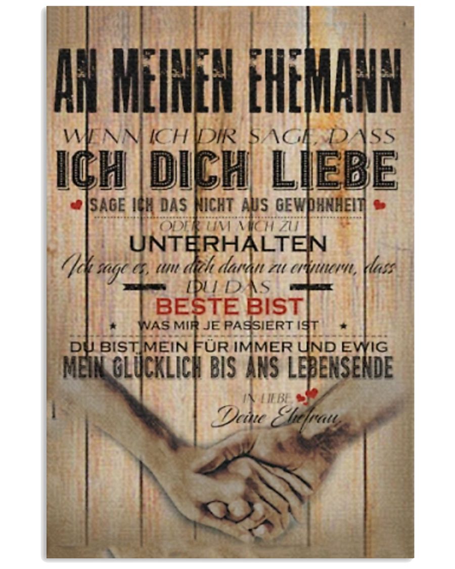 An meine ehemann 24x36 Poster