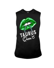 Taurus Queen Lips Chain Zodiac St Patricks Day Sleeveless Tee tile