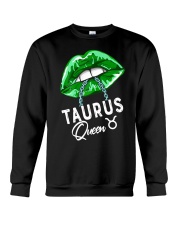Taurus Queen Lips Chain Zodiac St Patricks Day Crewneck Sweatshirt tile