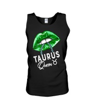 Taurus Queen Lips Chain Zodiac St Patricks Day Unisex Tank tile