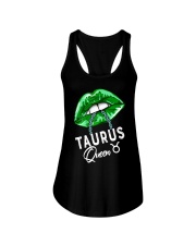 Taurus Queen Lips Chain Zodiac St Patricks Day Ladies Flowy Tank tile