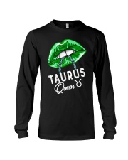 Taurus Queen Lips Chain Zodiac St Patricks Day Long Sleeve Tee tile