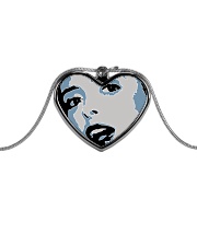 AP XXIII Metallic Heart Necklace front