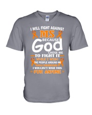I will fight against MS V-Neck T-Shirt thumbnail