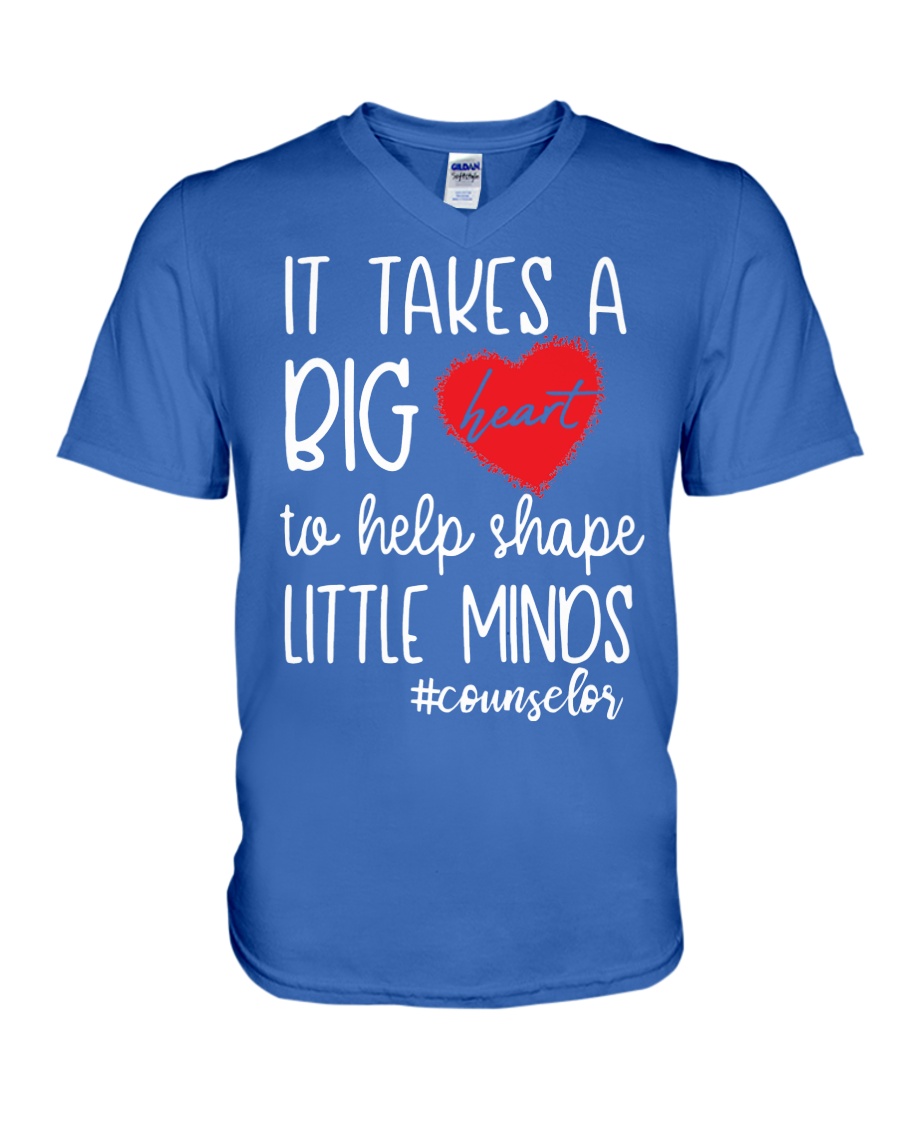 It takes a big Heart to help shape little minds V-Neck T-Shirt