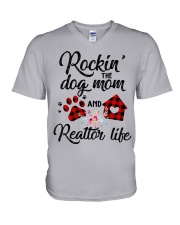 Rockin the dog mom and realtor life V-Neck T-Shirt thumbnail