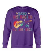Easily Distracted by Guitars and Dogs Crewneck Sweatshirt thumbnail