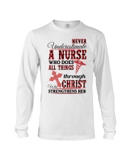 Never Underestimate a Nurse Long Sleeve Tee thumbnail