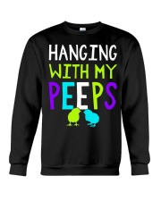 Hanging with my peeps funny easter t shirt Crewneck Sweatshirt thumbnail