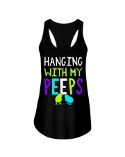 Hanging with my peeps funny easter t shirt Ladies Flowy Tank thumbnail