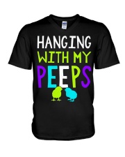 Hanging with my peeps funny easter t shirt V-Neck T-Shirt thumbnail