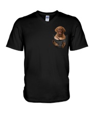 Chesapeake Bay Retriever Inside Pocket V-Neck T-Shirt tile