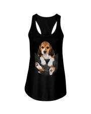 Beagle in pocket Ladies Flowy Tank tile