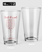 Perfect poster for best friend best sister 16oz Pint Glass - 2 pieces thumbnail