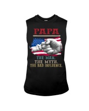 Papa The Man The Myth The Bad Influence Shirt Sleeveless Tee tile