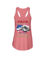 Papa The Man The Myth The Bad Influence Shirt Ladies Flowy Tank tile