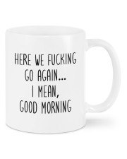 Here we fucking go again I mean good morning mug Mug front