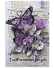 Butterfly purple ribbon I will remember poster 11x17 Poster front