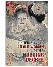 Never underestimate an old woman poster 11x17 Poster front