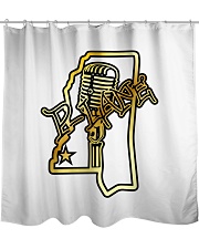 P-Lane House Products Gold and Black logo Shower Curtain thumbnail