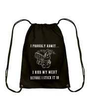 RUB MEAT BBQ Drawstring Bag thumbnail