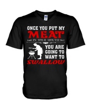 LOVE BURN FOOD BBQ GRILL T-SHIRT V-Neck T-Shirt thumbnail