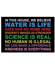 In this house we believe yard sign water Is Life Horizontal Poster tile