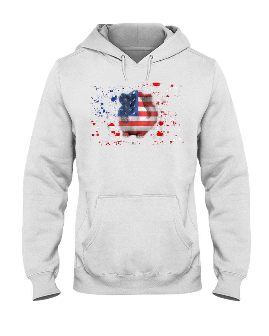 American Flag Guinea Pig Patrioti Hooded Sweatshirt